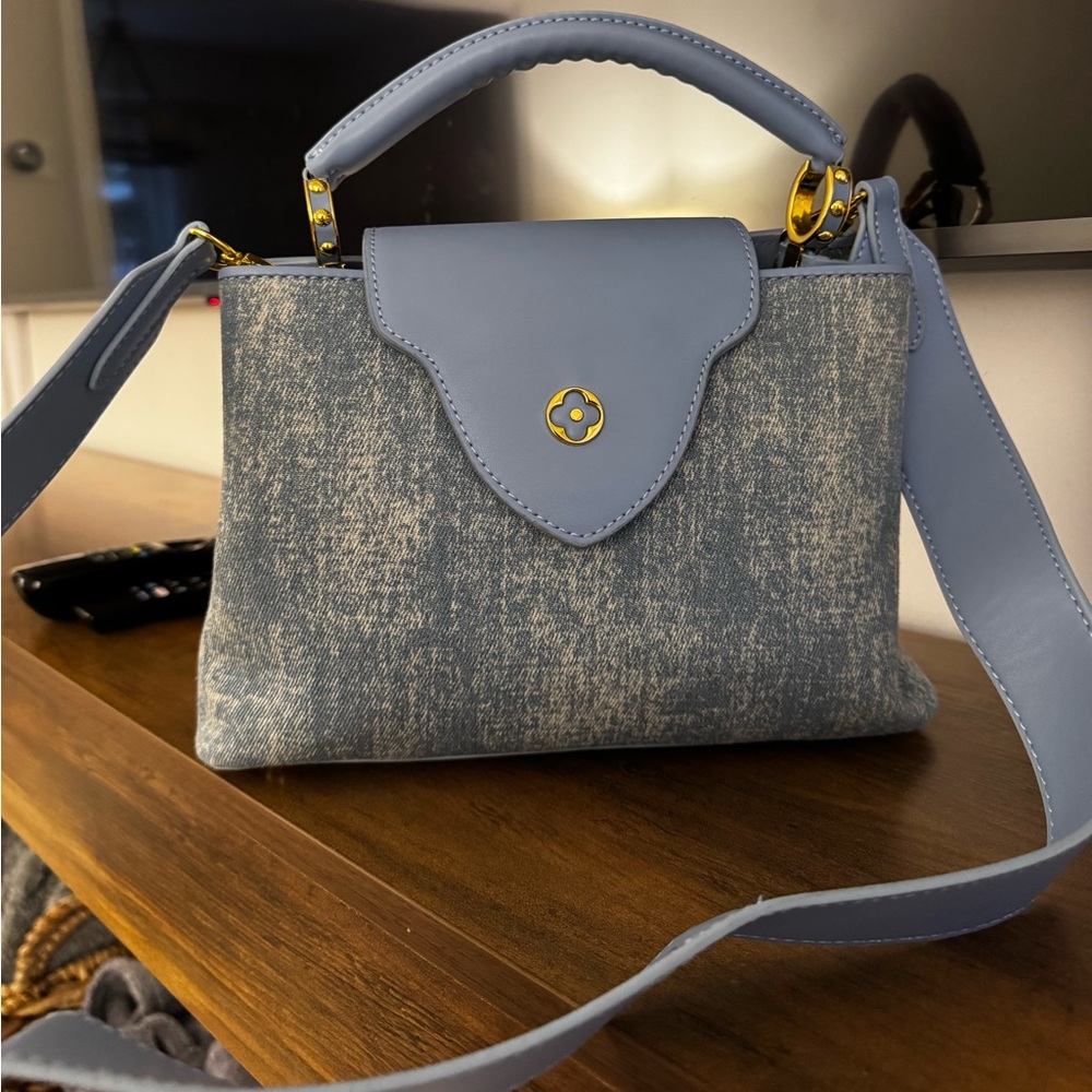 Blue Denim Handbag